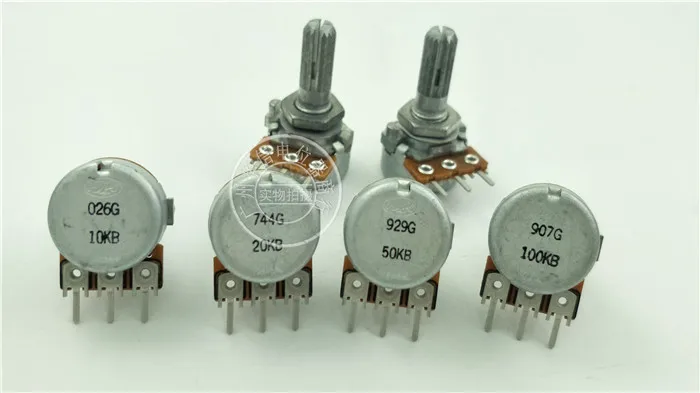 RK163 Single Potentiometer B10K B20K B50K B100K Handle 20mm