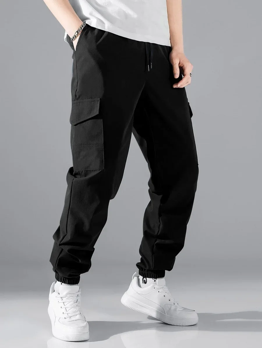 Cross Border New Men's Workwear Pants, European and American High Street Retro Casual Pants, Multi Pocket Leggings for Men