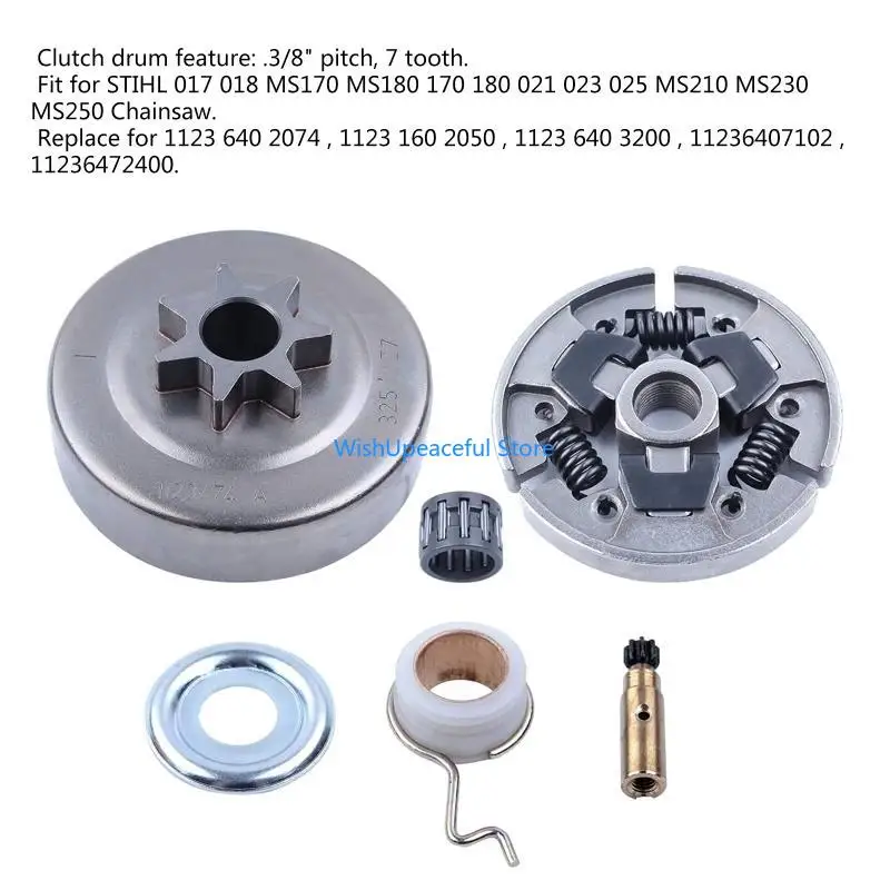 

34YA Professional Chainsaw Spur- Sprocket Clutch Drum with E-Clip Worm Gear