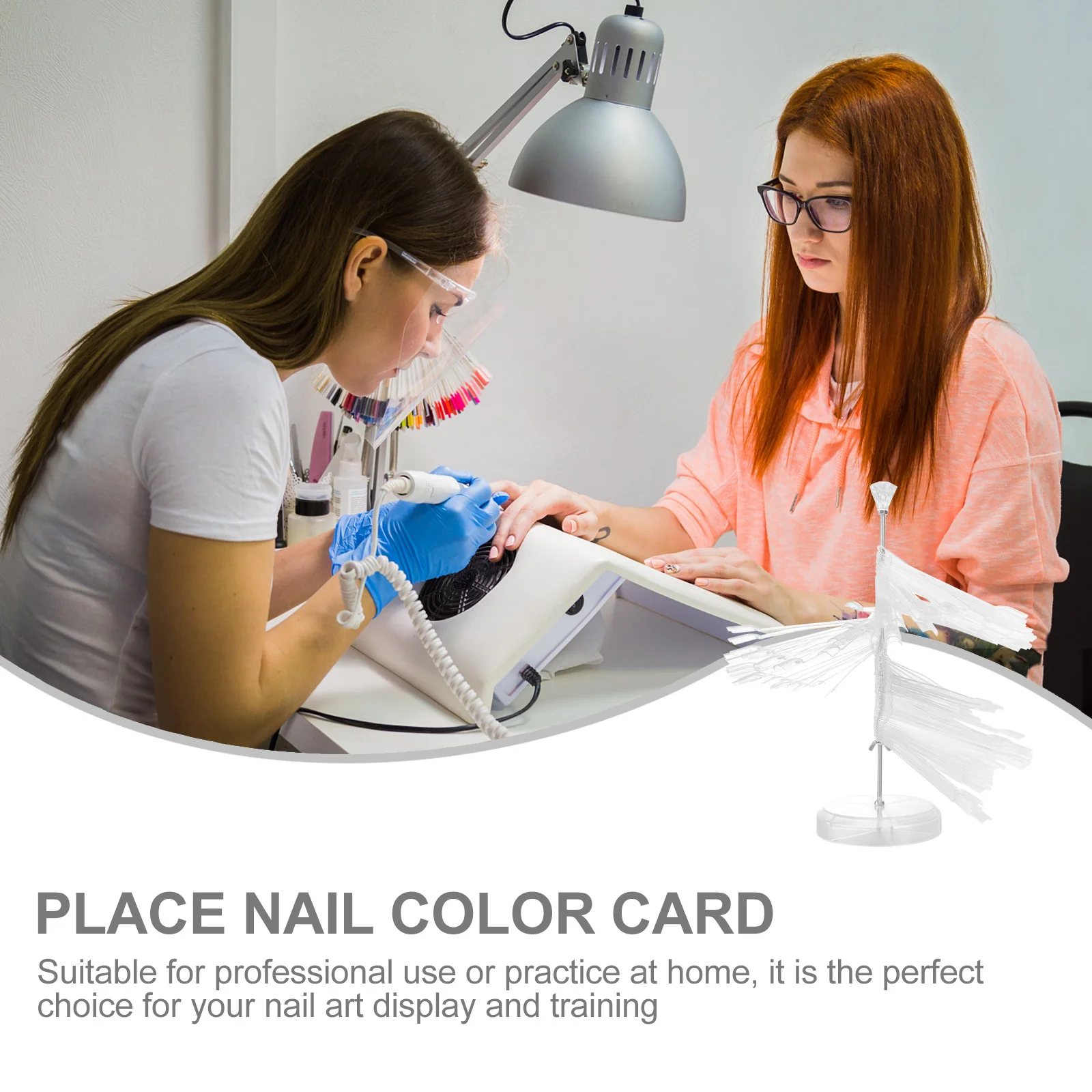 

120Pcs Nail Tips Sticks Clear Spiral Display Stand Nail Art Practice Fan Board Professional Salon Uv Gel Polish Color Chart