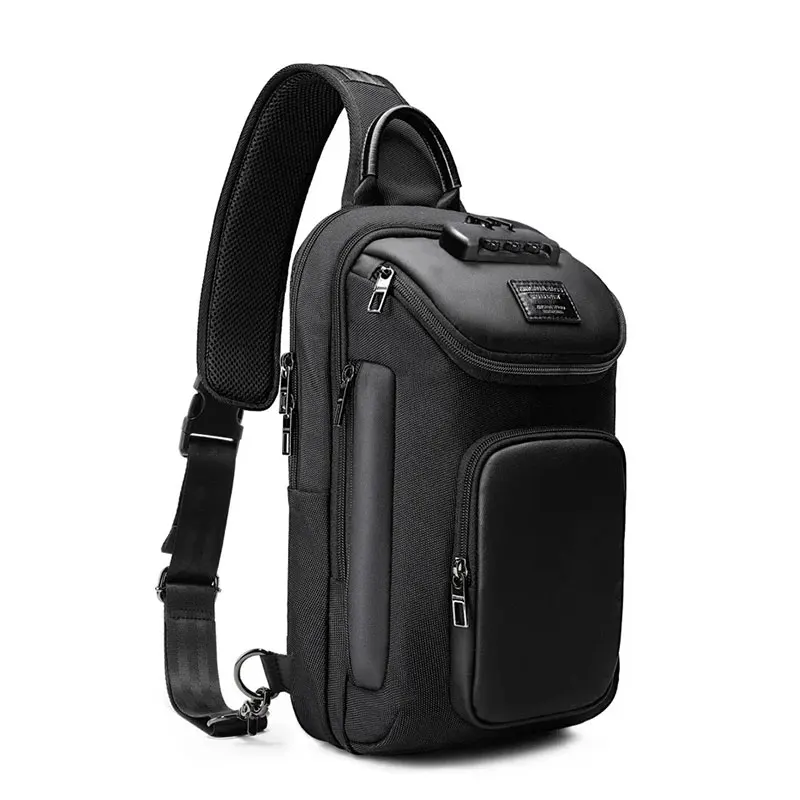 Men's Chest Bag New Multifunctional Oxford Cloth Men Shoulder Bag Large Capacity Handbag Combination Lock Travel Crossbody Bags