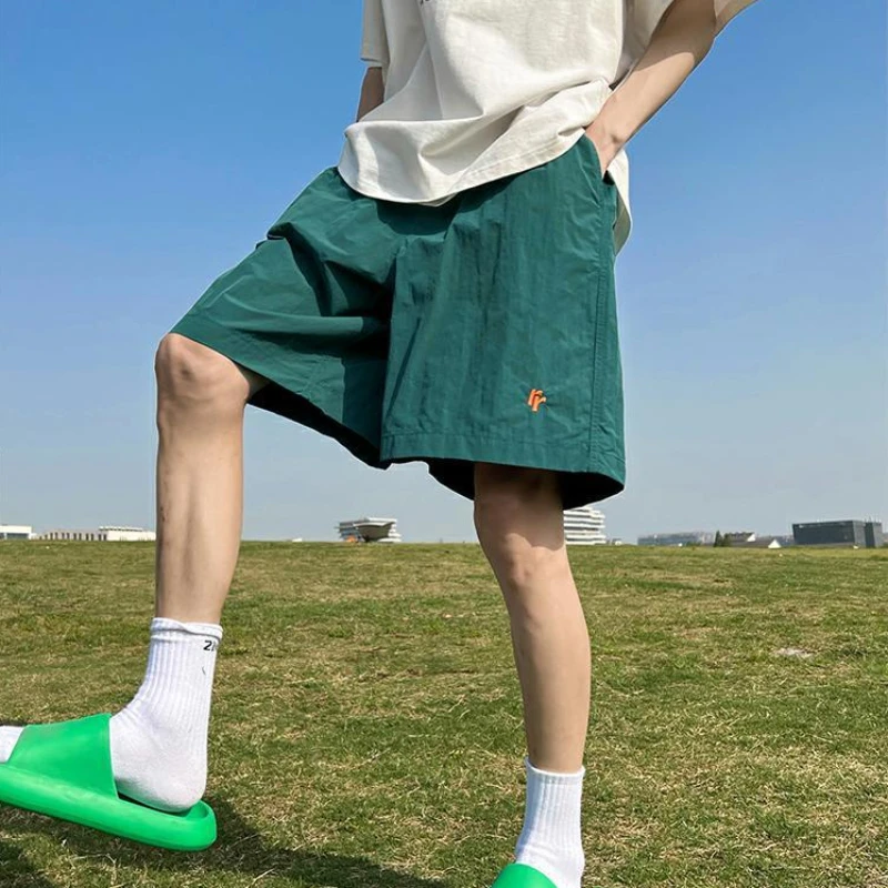 Men Shorts Leisure Baggy Summer European Style Sporty Fitness Work Out Trousers Cozy Breathable Pockets Chic Colorful 