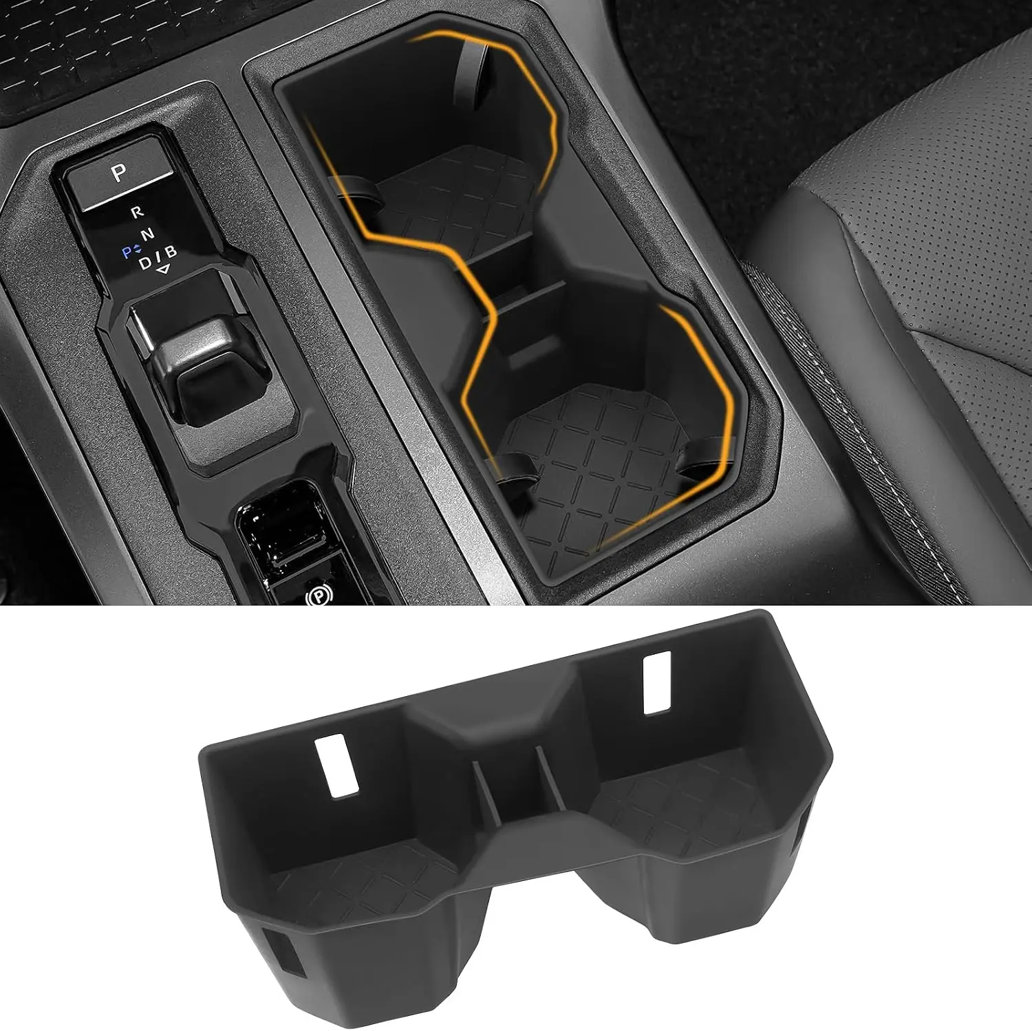 Front Cup Holder Compatible For Toyota 2026 RAV4 LE SE XLE XSE Limited Hybrid Accessories Silicone Material Insert Center Consol