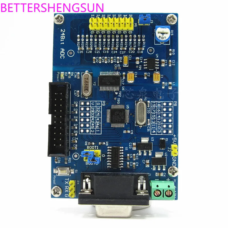 High precision acquisition module ADS1256+STM32F103C8T6 industrial control NEW learning board 24 bit ADC power supply