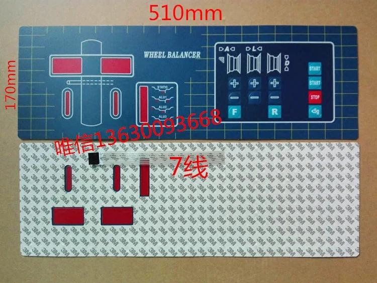 

Balancer balancing machine accessories panel Liaonan vigorously CB-70 dynamic balance key board 7-pin control panel 958