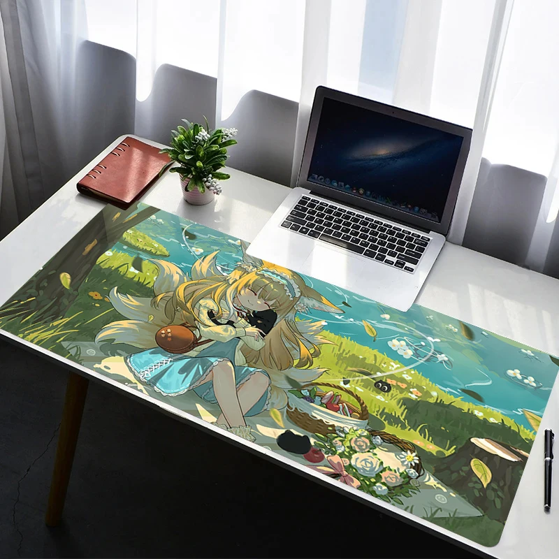 

Gaming Arknights Suzuran Mouse Pad Computer Desk Mat Table Keyboard Pad Laptop Rubber Non-slip Back Mousepad Exquisite Cushion
