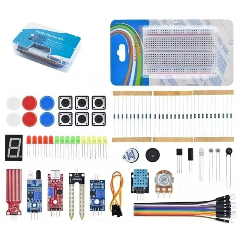 مجموعة أدوات مشروع الإلكترونيات B44C DIY - لوحة تجارب 400 نقطة ربط لمجموعة مكونات Arduino UNO R3