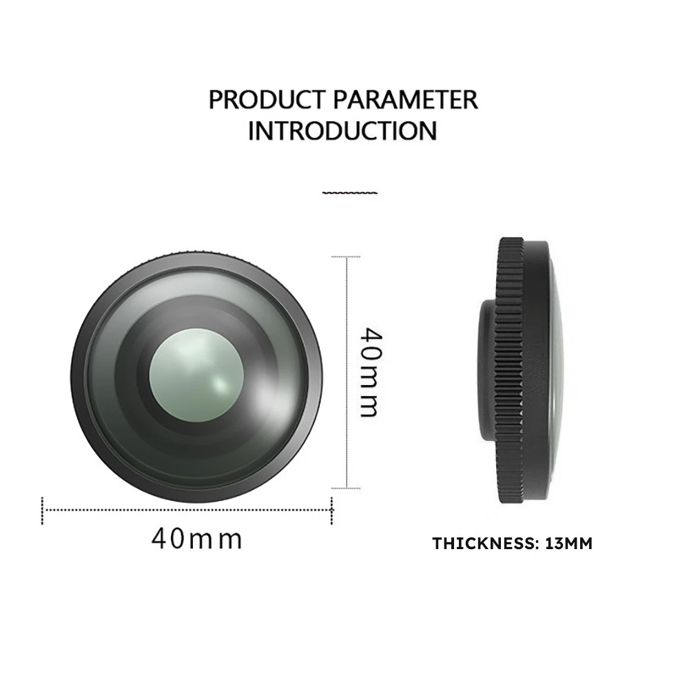 Dla DJI Osmo Nano 185 °   Szerokokątny obiektyw powiększający pole widzenia, ramka ze stopu aluminium, akcesoria do aparatu. — zdjęcie produktu 7