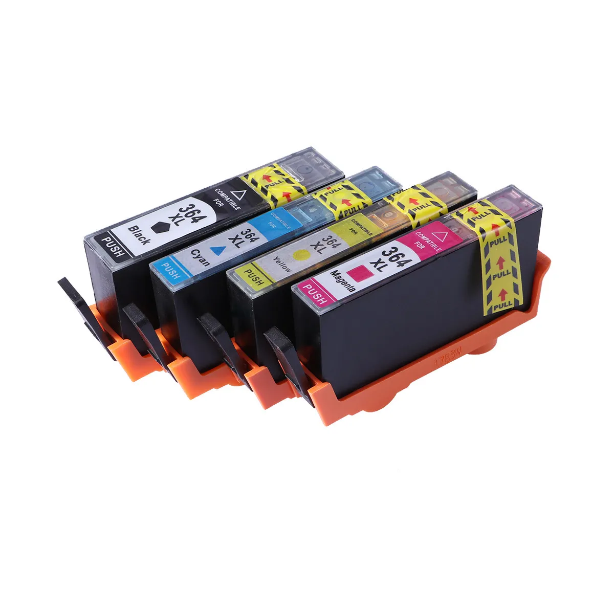 4Pcs 364Xl Compatible Ink Cartridge Set Black Red Blue Yellow High Yield Odorless Vivid Color for Office Home Printing