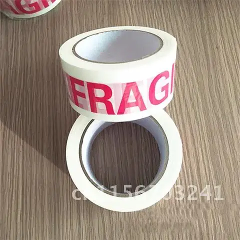 Safety Red Fragile Adhesive Warning Tapes 66 Meters Roll Diy Sticker For Goods Packing Accessories