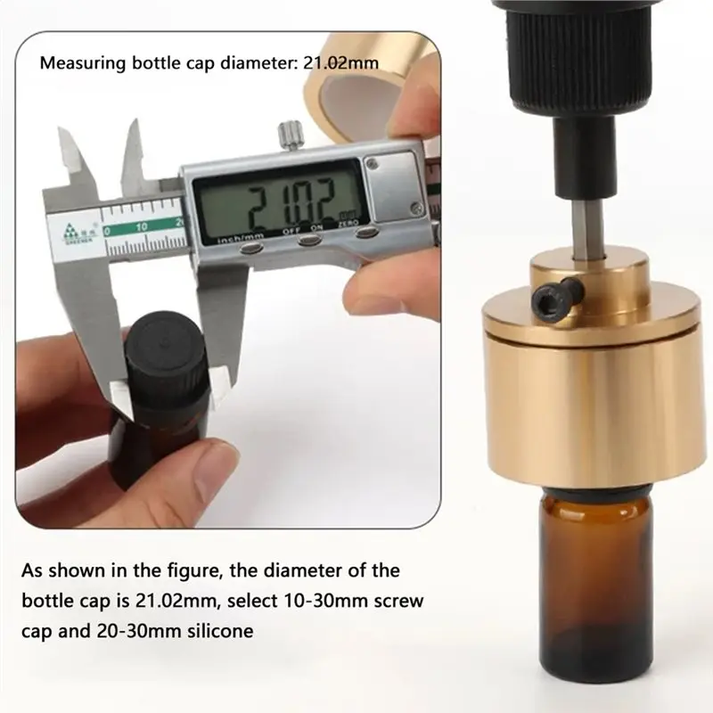 ABZL Adjustable Handheld Electric Bottle Capping Machine Screw Cap Tightening Tool For 10-50Mm Round Cap/Sprayer Cap