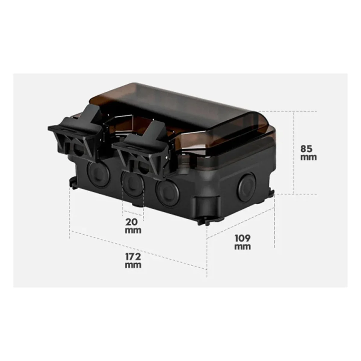 

ABYA IP66 Waterproof Socket 220V Black Wall Plug Power with Built-In Switch Electrical EU Home Appliance(A)