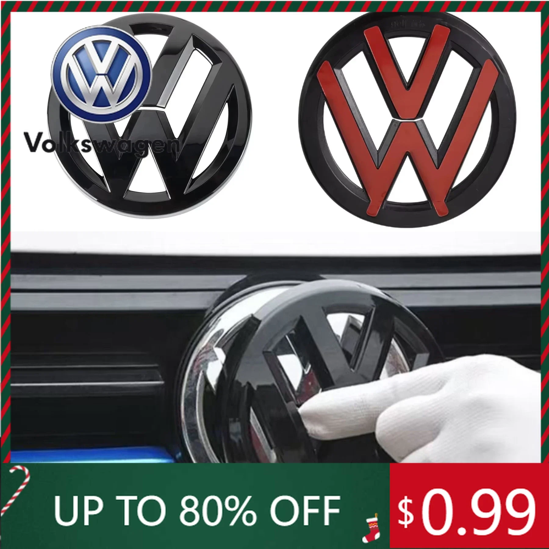 

Interior Stickers For Volkswagen Golf 7.5 (MK7.5) 2018-2020 Custom Front Radiator Badge Stickers & Rear Trunk Decal High-Quality