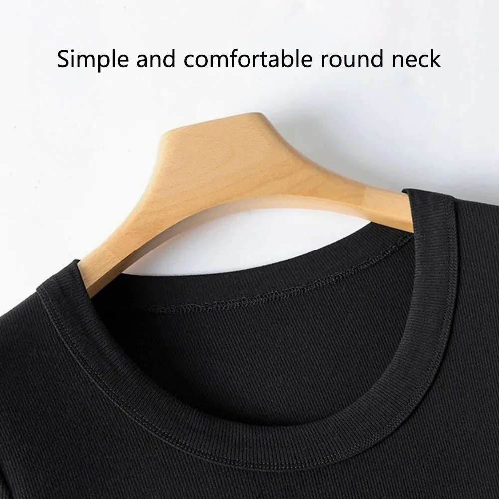 

New Solid Color Half Sleeved T-shirt Slim Versatile Round Neck Top Crew Neck Short Sleeve T-Shirt Spring Summer