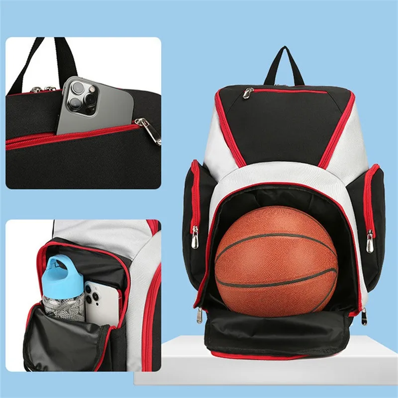 Football Backpack Carry Bag For Basketballs Fashion Waterproof Lightweight Sport Backpack Men Large Capacity School Bag Gym Bags