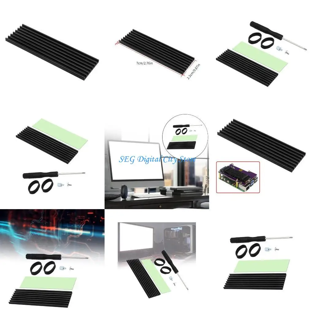 

U75B Aluminum Heatsink Cooling Solution for NVME SSD Cooling Heat Sink Durability Effective Heat Dissipation