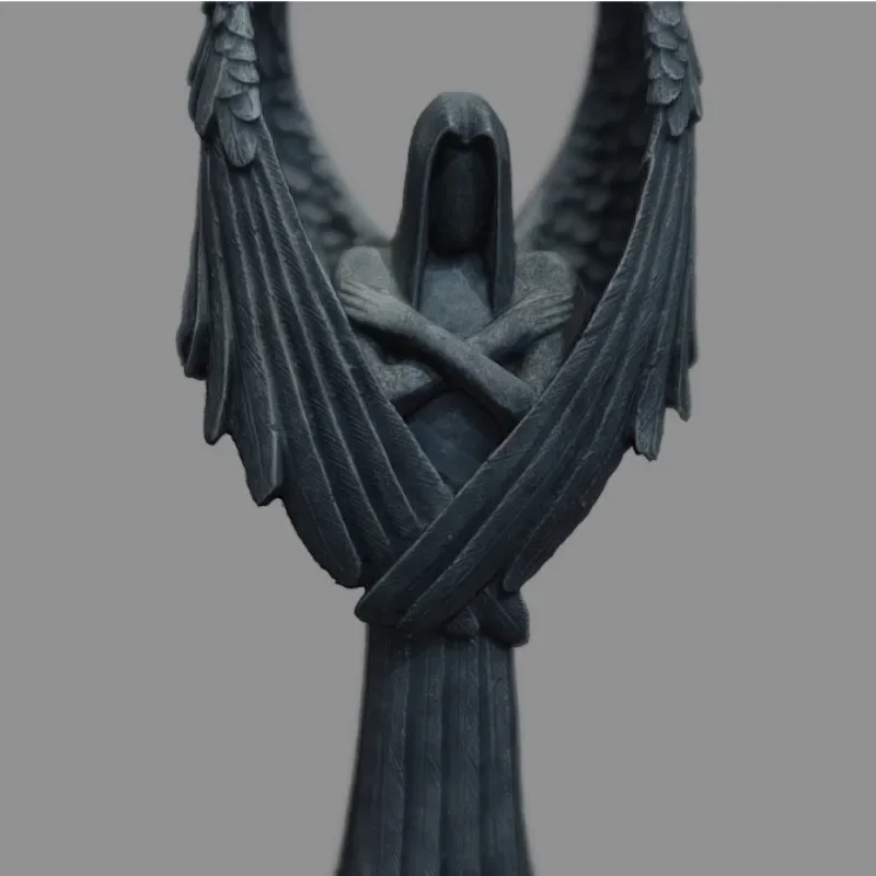 2026 Halloween Darkness Fallen Angel Cthulhu Myth Faceless Lucifer Resin Statue Gothic Fantasy Sculpture Home Desktop Decor