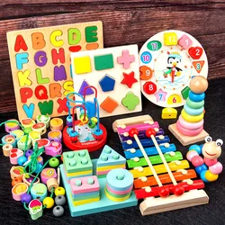 Montessori Speelgoed Voor Kinderen 3-6 Jaar Houten 3d Puzzel Bordspel Vroeg Leren Educatief Houten Speelgoed Voor Kinderen Cadeau