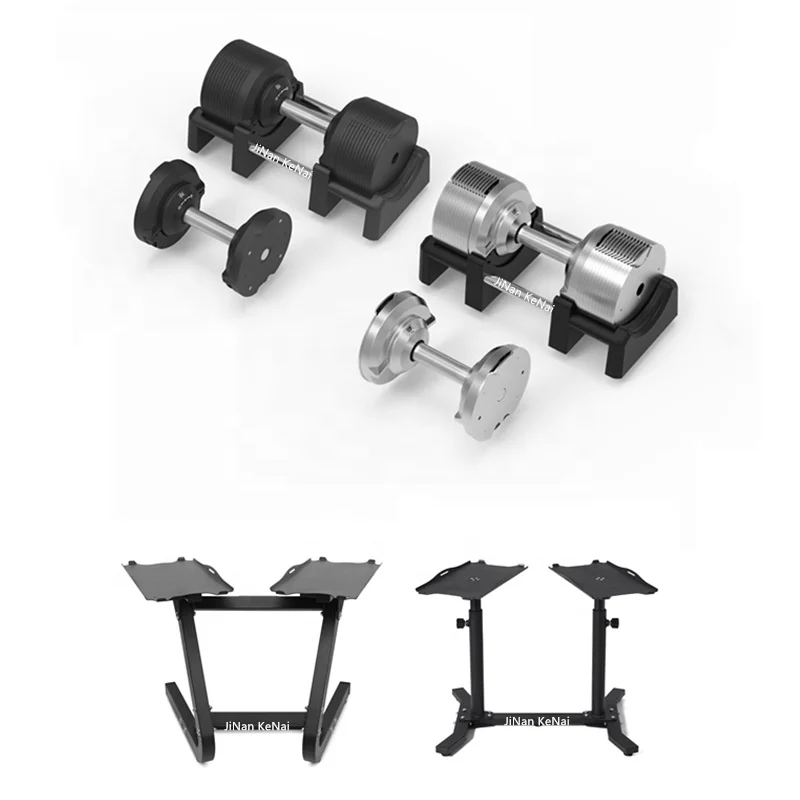 Patent Chrome Adjustable Dumbbell Set23.5KG/32.5KG/41.5KG/52LB/72LB/92LB Premium Smart Quick Lock Variable Dumbbell