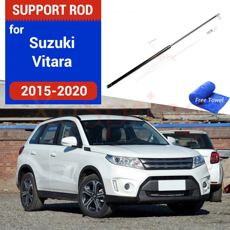 Maska samochodu Strut bary dla Suzuki Vitara 2015 2016 2017 2018 2019 2020 2021 2022 2023 amortyzator wsparcie akcesoria gazowe