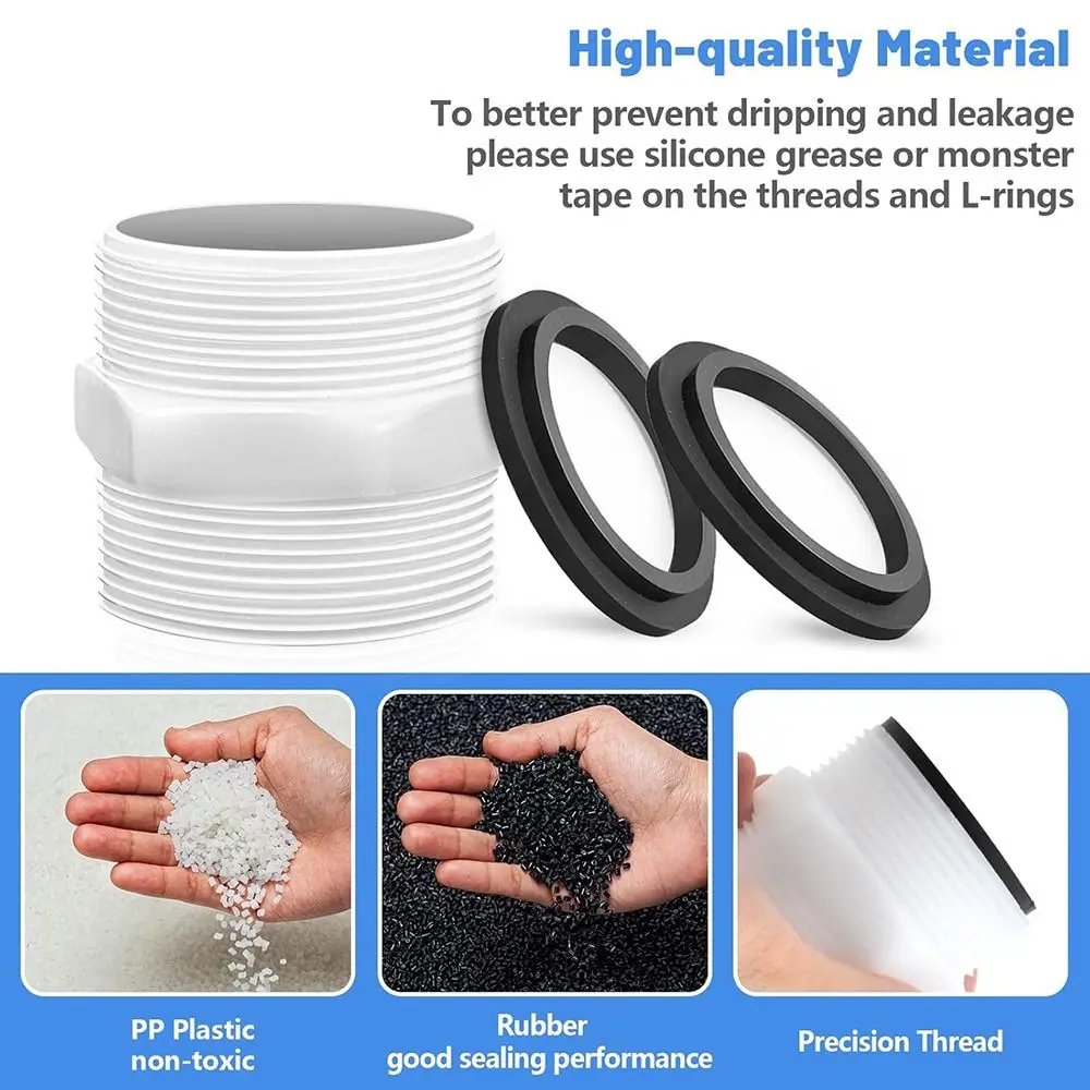 New PVC Pool Hose Connector Adapter 1.5-Inch White Dual Outlet Control Ground Swimming Pool Parts For Colemans