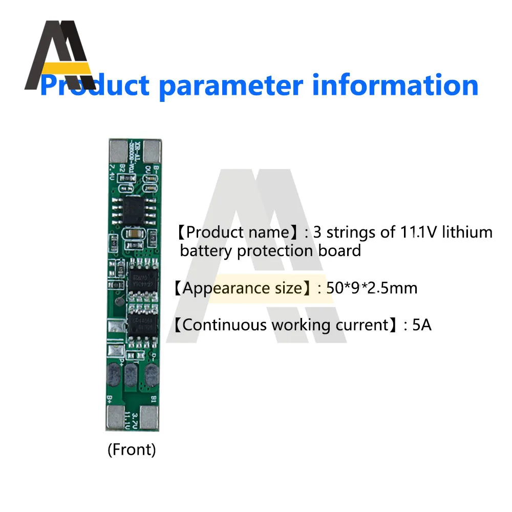 Placa de proteção do carregador de bateria de lítio 3s 5a 11.1v bms 18650 com tira de níquel solda porta comum para banco de potência diy