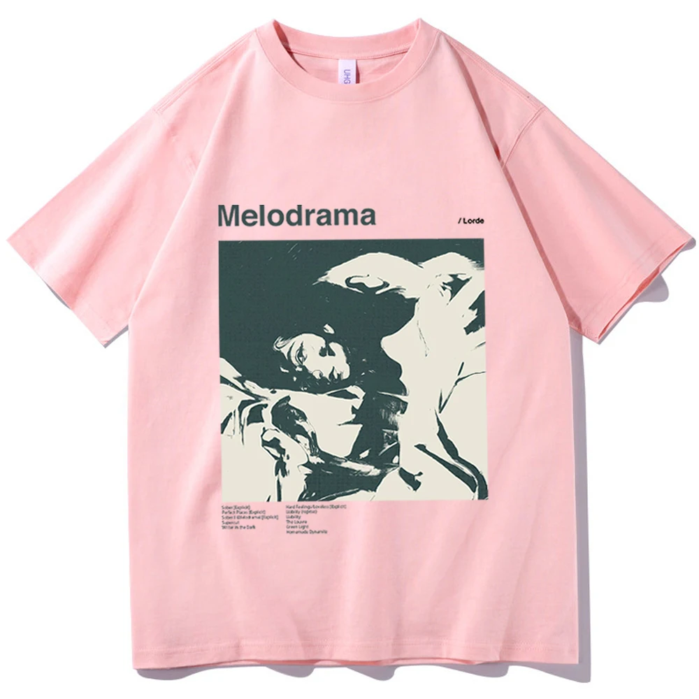 Lorde Melodrama T-Shirts Lorde Merch Harajuku O-Neck Short Sleeve Shirts Lorde Fans Gift Unisex