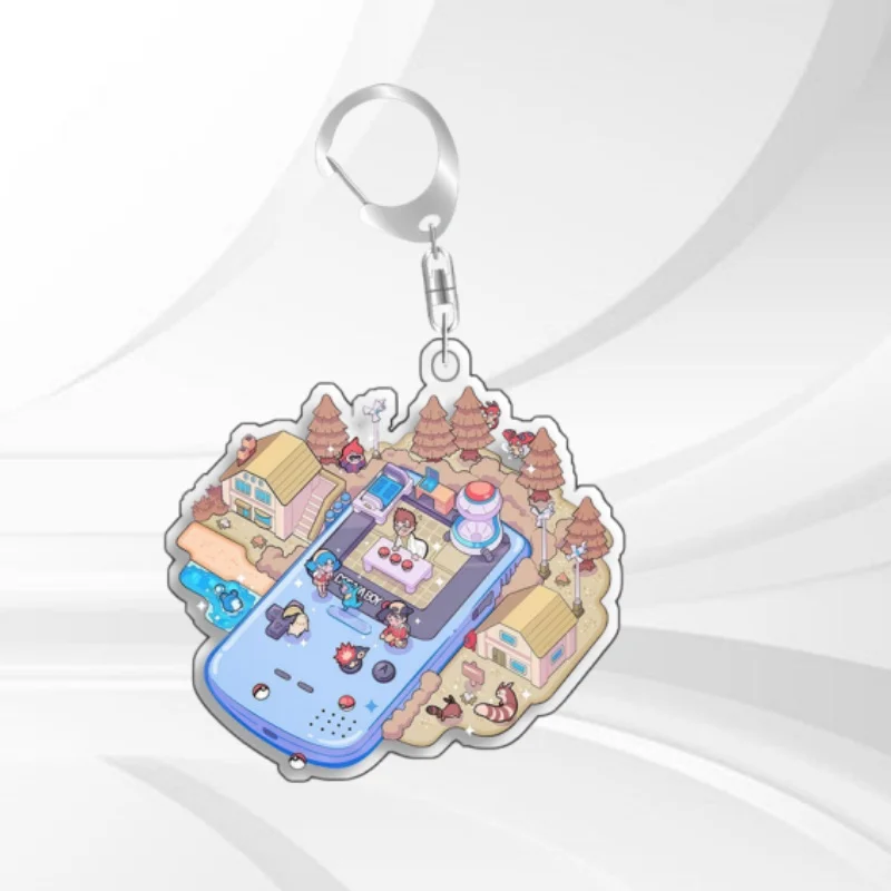 Keychain For Pokemon Sylveon Flareon Paldea Acrylic Homemade Cartoon Anime Backpack Pendant Decoration Collection Fans Gift 5cm