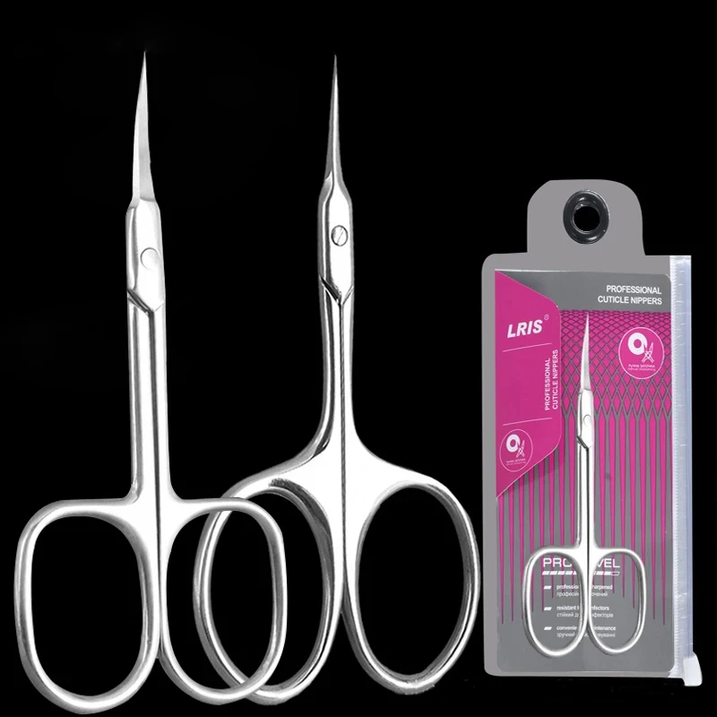 

Professional Russian Manicure Scissors Cuticle Regrowth Cut Curved Tip Nail Pedicure Grooming Stainless Steel Dead Skin Remover