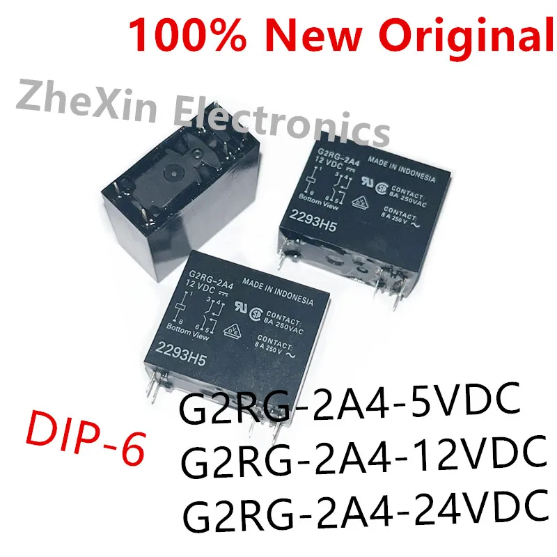 5PCS/Lot   G2RG-2A4-5VDC 、G2RG-2A4-12VDC 、G2RG-2A4-24VDC   DIP-6   New Original Electromagnetic Relay   G2RG-2A4