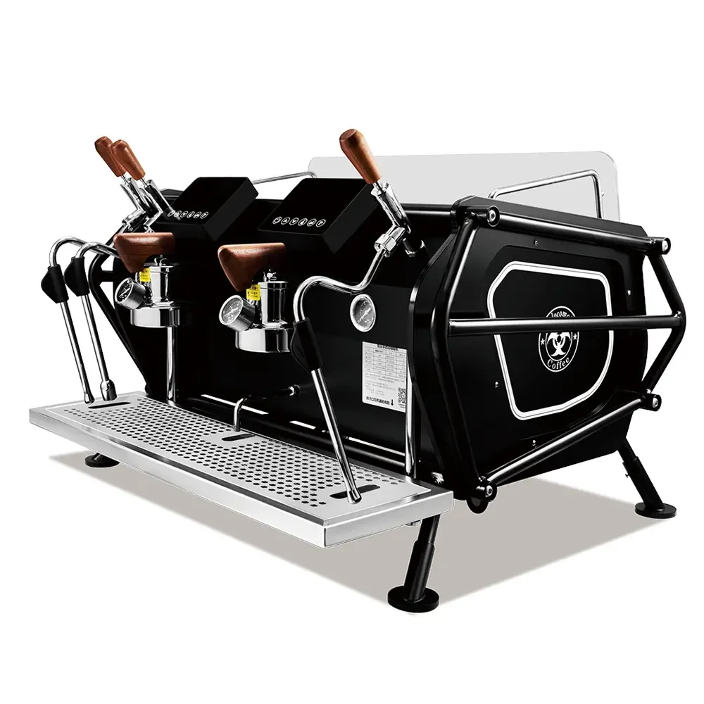 

Manufacturing Supplies Stainless Steel 9 Bar Rotary Pump 2 Group Professional Commercial Espresso Machine