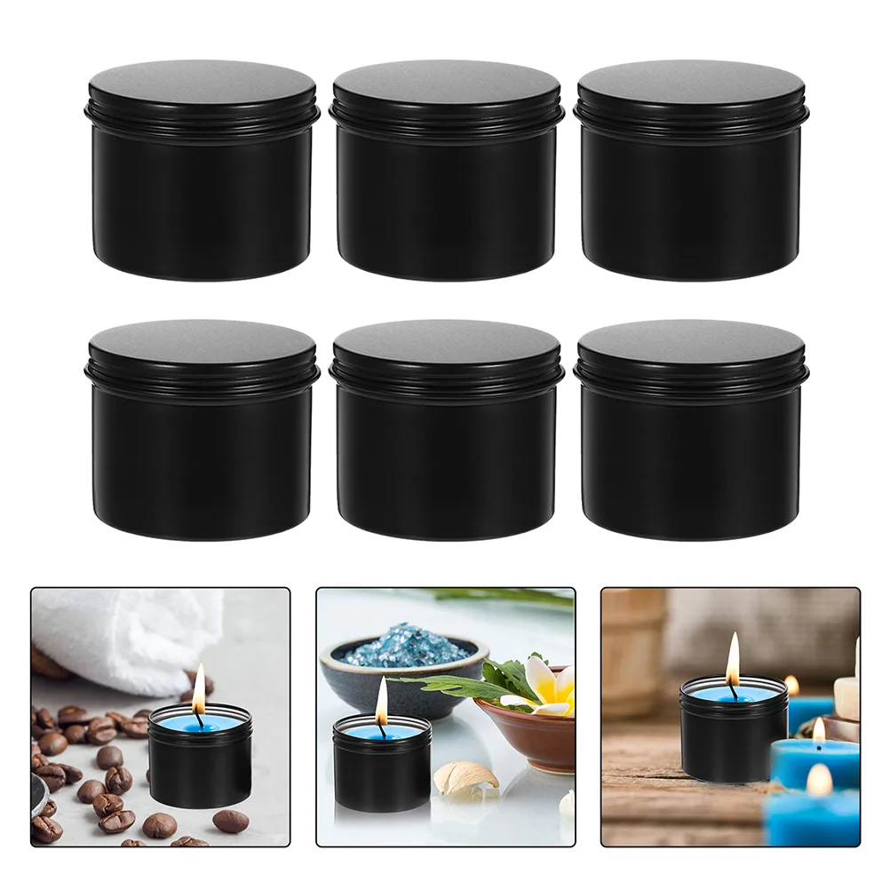 

6 Pcs Jar Dustproof Tea Canister Aluminum Lip Balm Leaves Storage Thank You Gift Basket