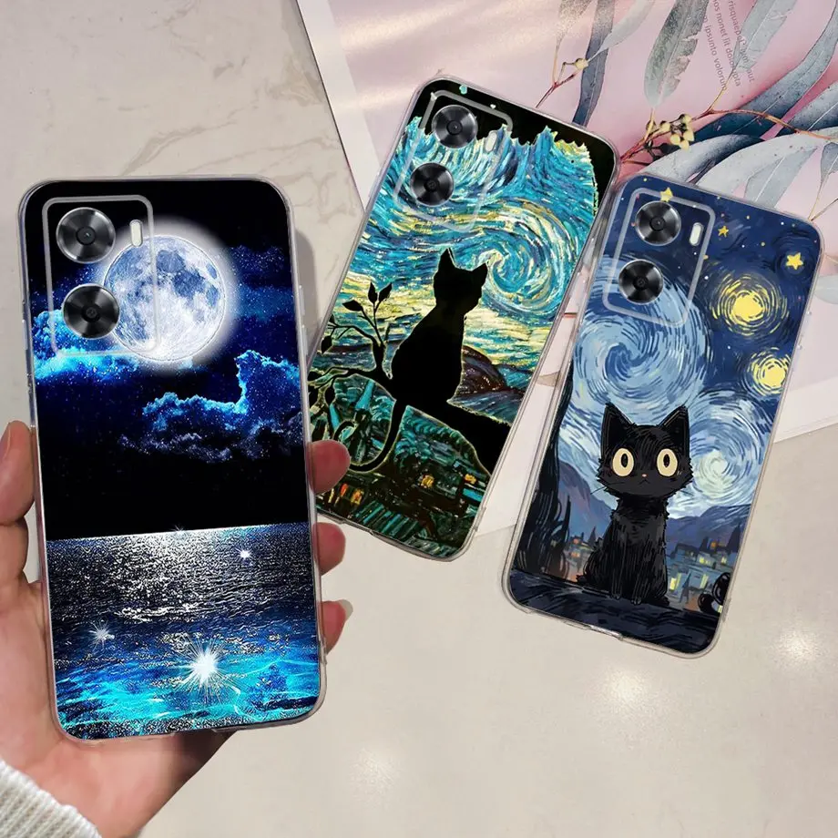 Luxury Silicone Soft Bumper For Oppo A57 A57s A57e A77 A77s Phone Case Cover Beauty Women Fashion Slim Fundas Oppo A77 5G Coque