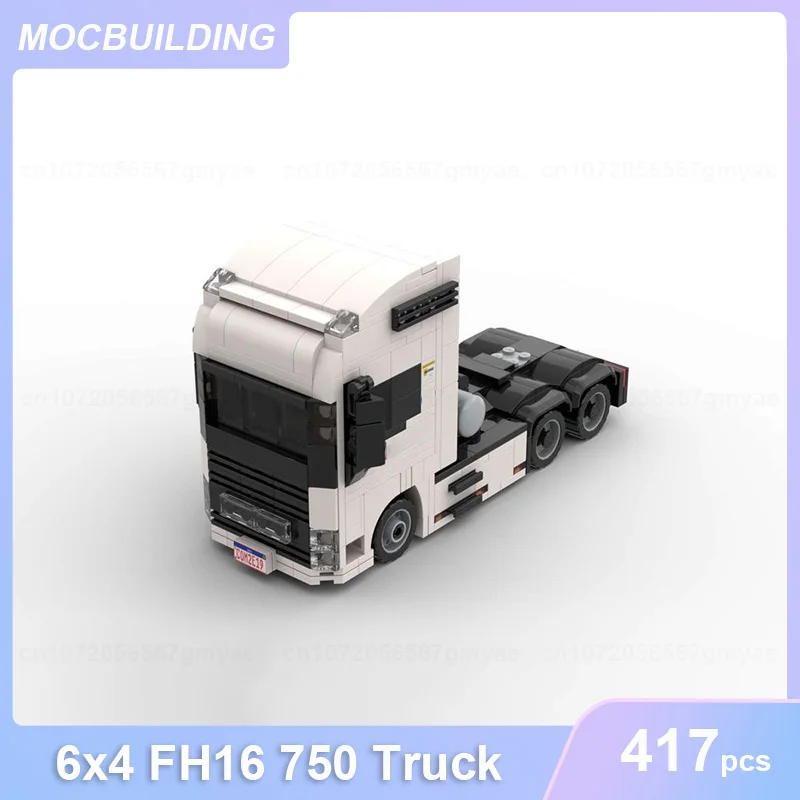 Lowbed Heavy Haulage Trailer Mammoet Model MOC Building Blocks DIY Assemble Bricks Transportation Educational Toys Gifts 513PCS