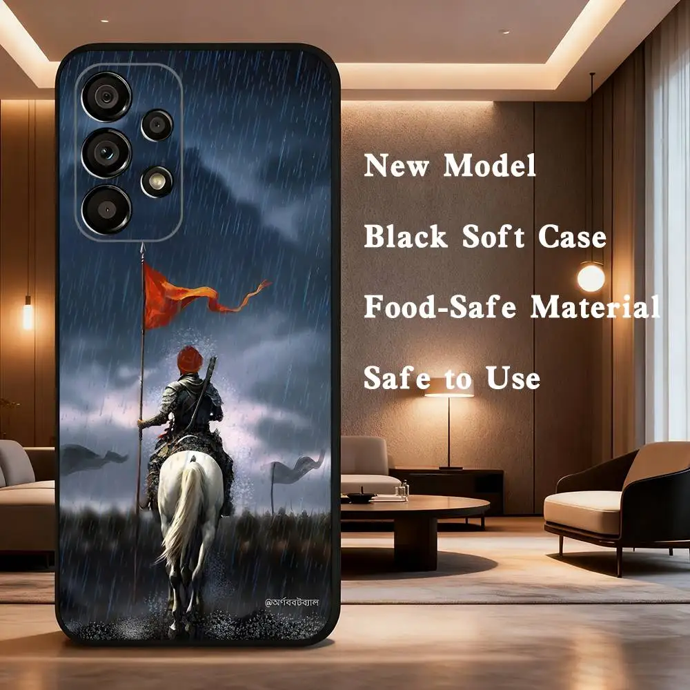 Custodia per telefono Nihang Singh Sikh Warrior per Samsung Galaxy A73,31,32,72,41,53,52,71,22,5G,Nota,J7,8,9 Cover morbida nera