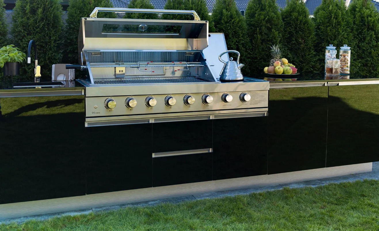 Manufacture Modular Stainless Steel Outdoor Kitchen BBQ Island BBQ Grills Complete Set Customized Outdoor Kitchen Cabinets