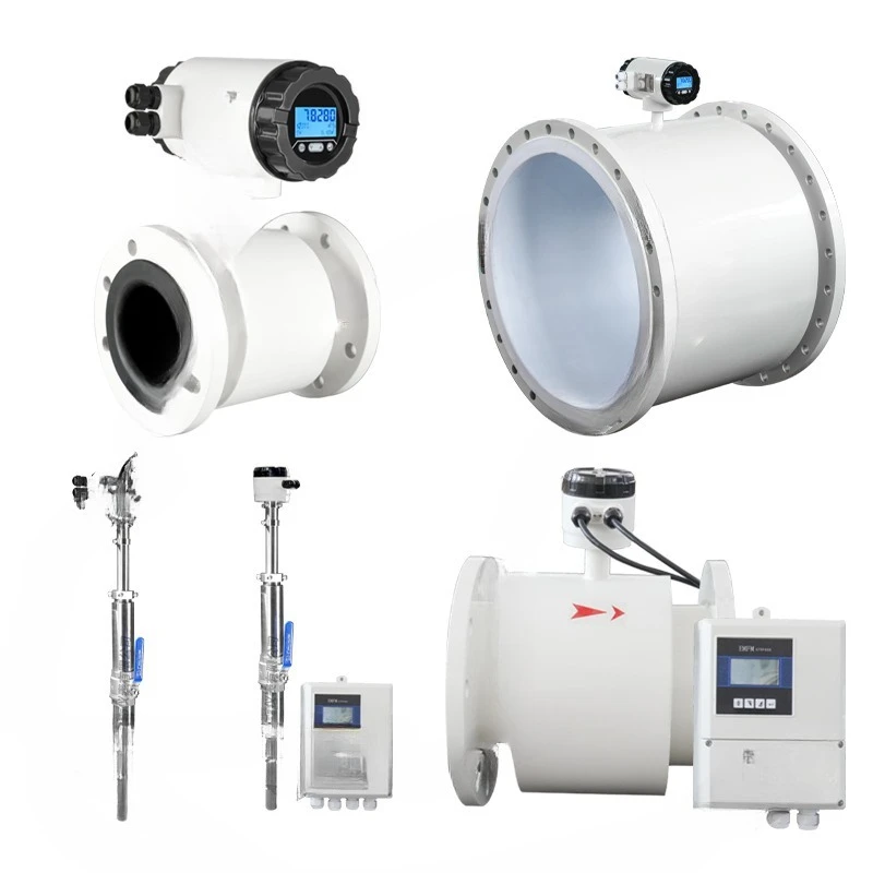 Electromagnetic flowmeter split type large diameter, domestic sewage tetrafluorine lining