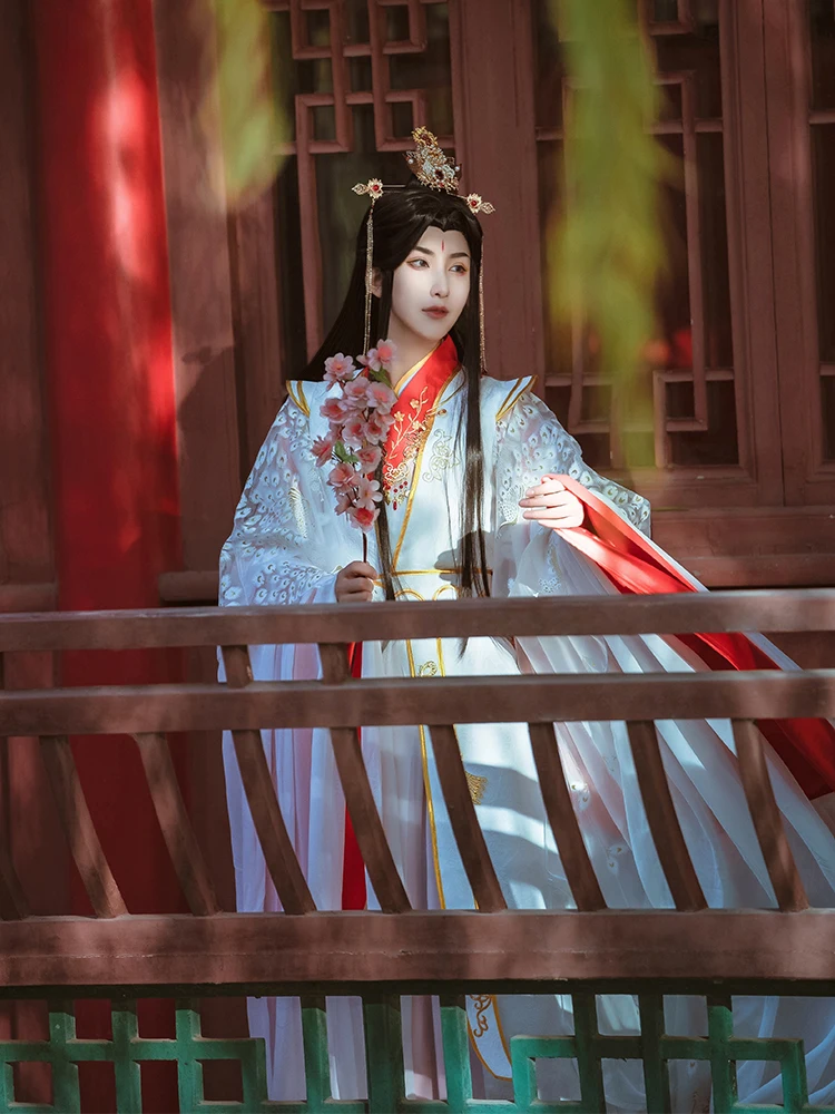 Heavenly Officials Bless The Crown Prince Joy God Xie Lian Cos Feather Que Peacock Cosplay Costume Han Fu Halloween image 5
