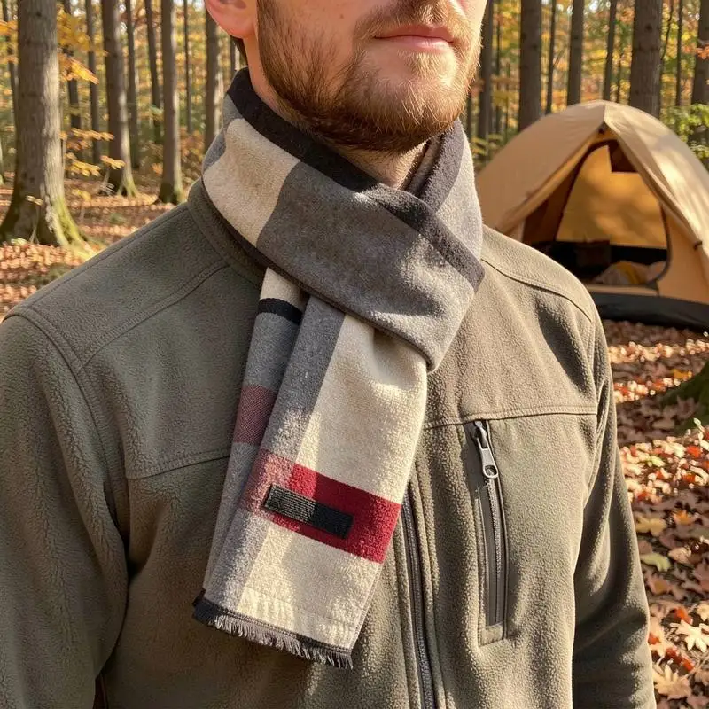 Muffler thermal neck protection recycled wool for snowboarding mens outdoor neck wrap frigid winter male winter Muffler