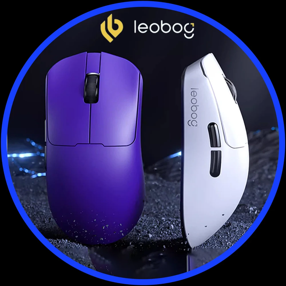 LEOBOG GM3 Mouse GM3SE Light Weigh Wireless Mouse 3mode 2.4g Bluetooth Gaming Mouse FPS Gamer Low Latency pc Gift Customized