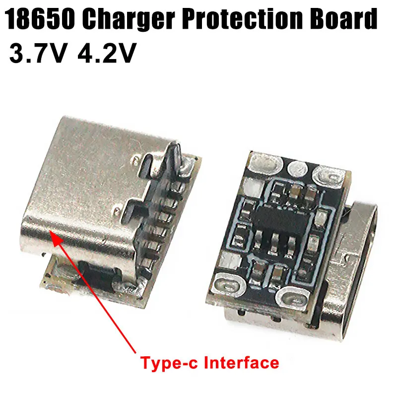 

Mini Lithium Battery Charging Board Module 3.7V 4.2V 18650 Charger Protection Board Type-C Interface connector
