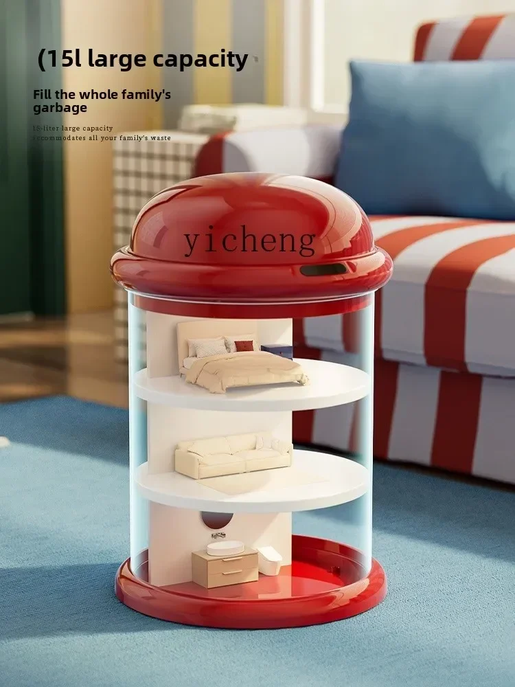 DSA -Trash Can with Lid for Home Use, High Aesthetic, for Living Room, Bedroom, No Bending Required