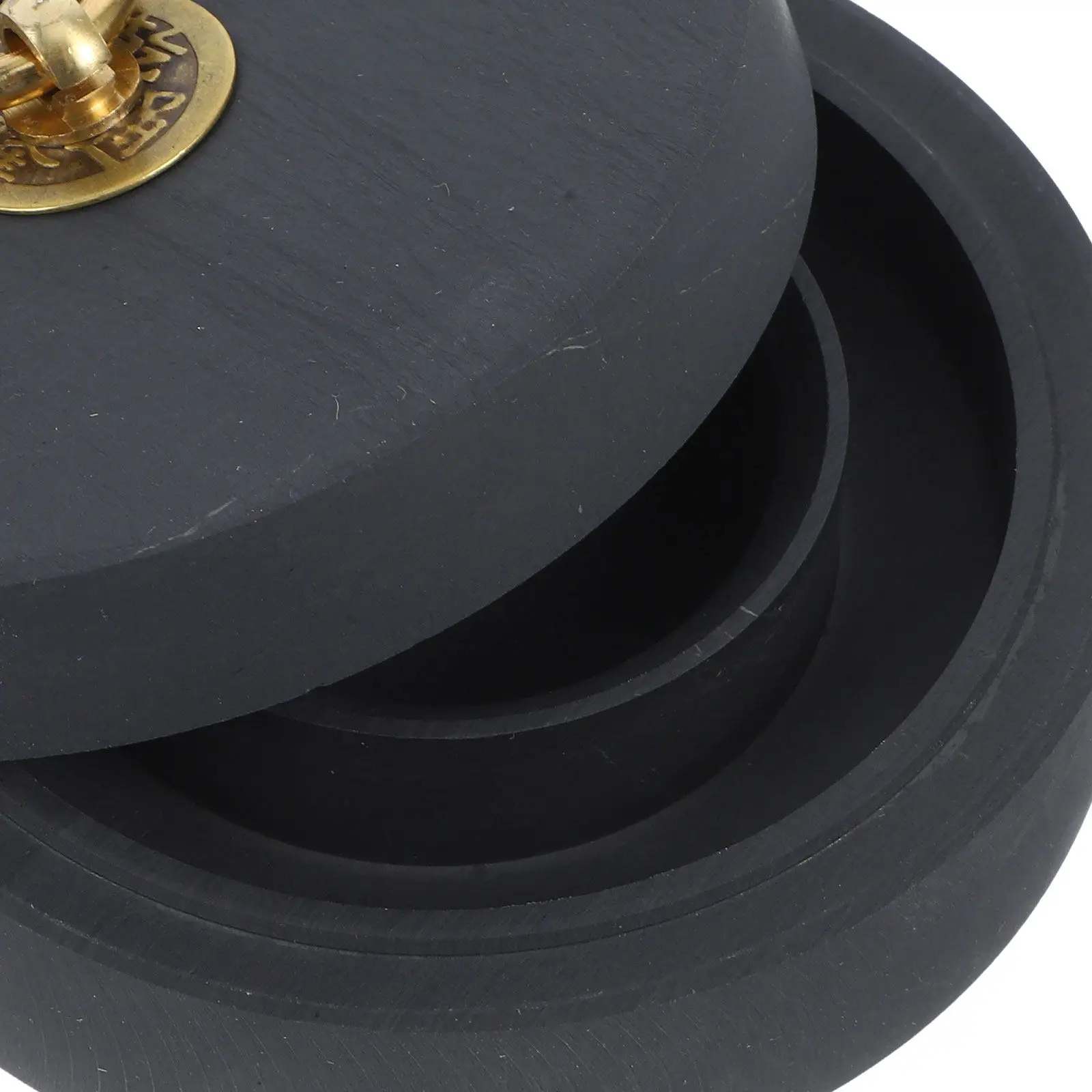 Inkstone with Lid Chinese Calligraphy Tool for Students Smooth Ink Grinding Surface Cultural Elegance Design Elementary Art