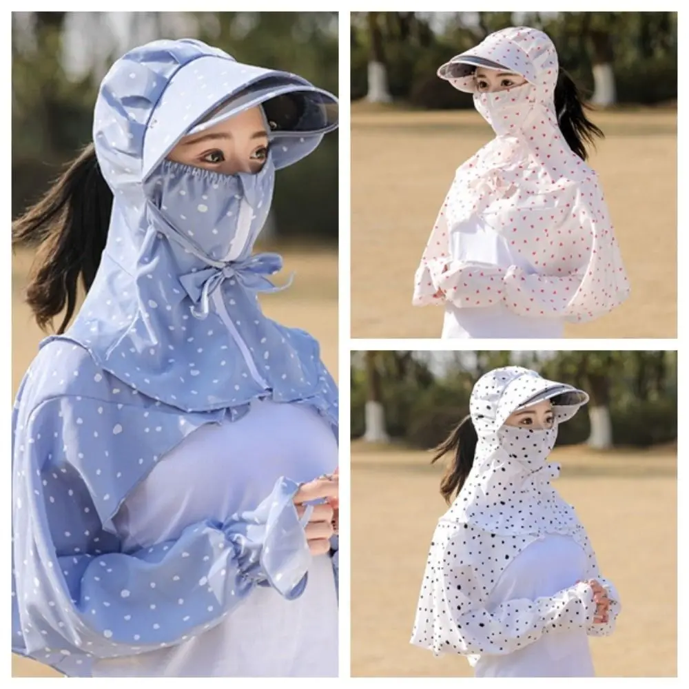 Outdoor Shawl Sun Hat Sunscreen Lenses Full Face Sun Shading Cap Quick Drying Breathable Neck Protection Hat Cycling