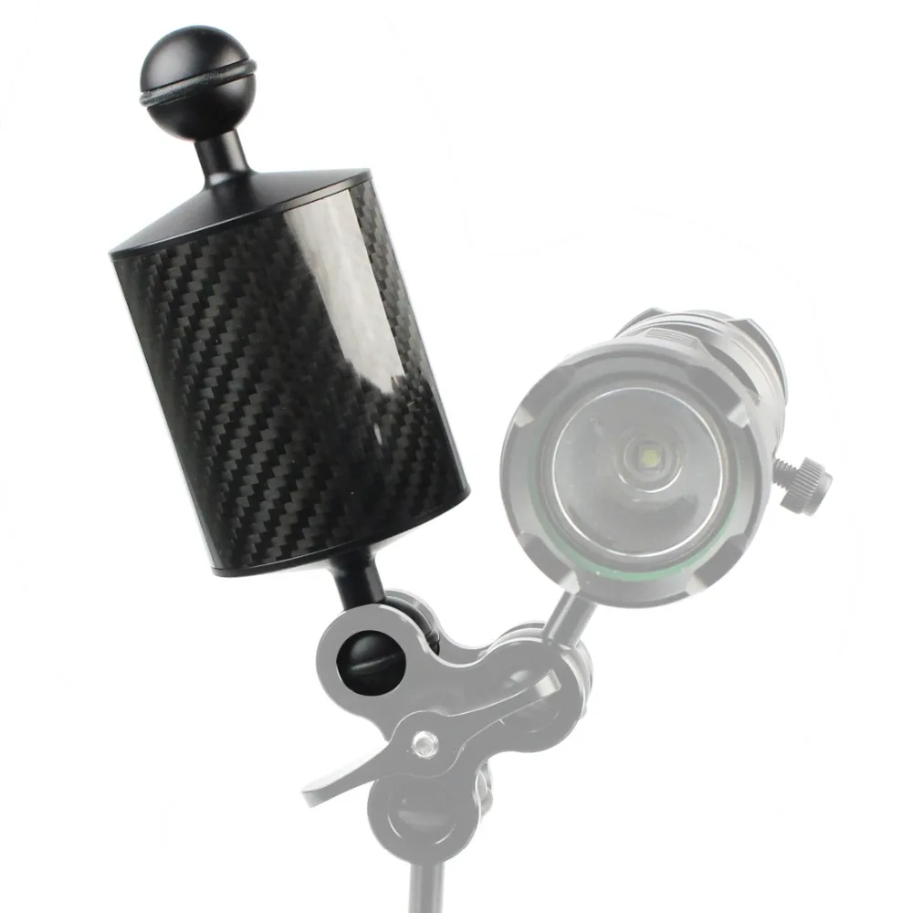 D60mm Carbon Faser Auftrieb Arm 25mm Dual Ball Kopf 5 8 10 12 "für GoPro 13 SLR Kamera unterwasser Tauchen Tablett Füllen Licht Halterung – Detail 36