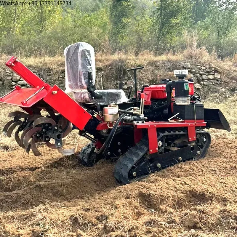 

Crawler Rotary Tiller 25hp 35hp Agricultural Farm Equipment Mini Farming Crawler Cultivator