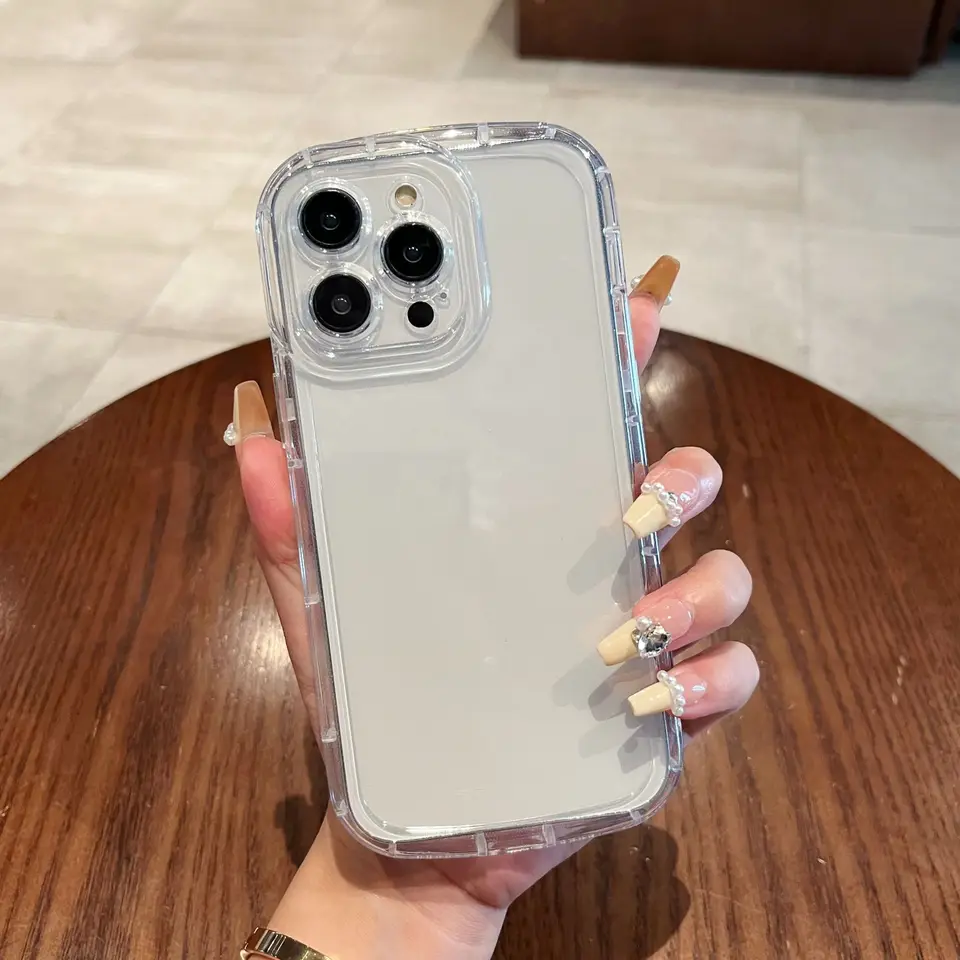 Funda de silicona transparente para iPhone 17 Pro Max 13 11 16 15 14 12 17 Air 7 8 Plus XR X Xs 17Promax, cubierta a prueba de golpes 3