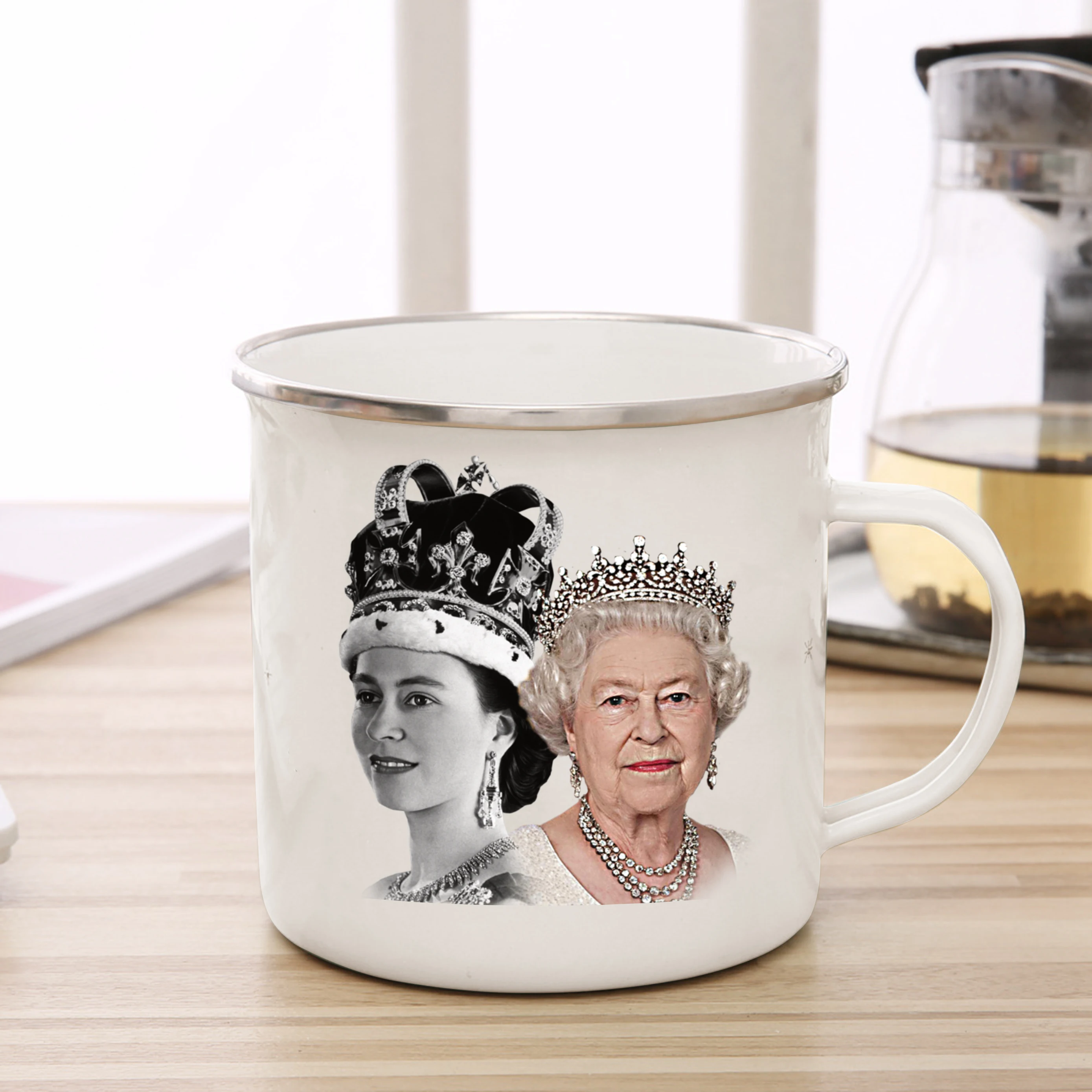 Platinum Jubilee Of Elizabeth Ii Queen O Mug Handle Round Printed Drinkware Picture Tea Photo Coffee Design Cup Simple Image