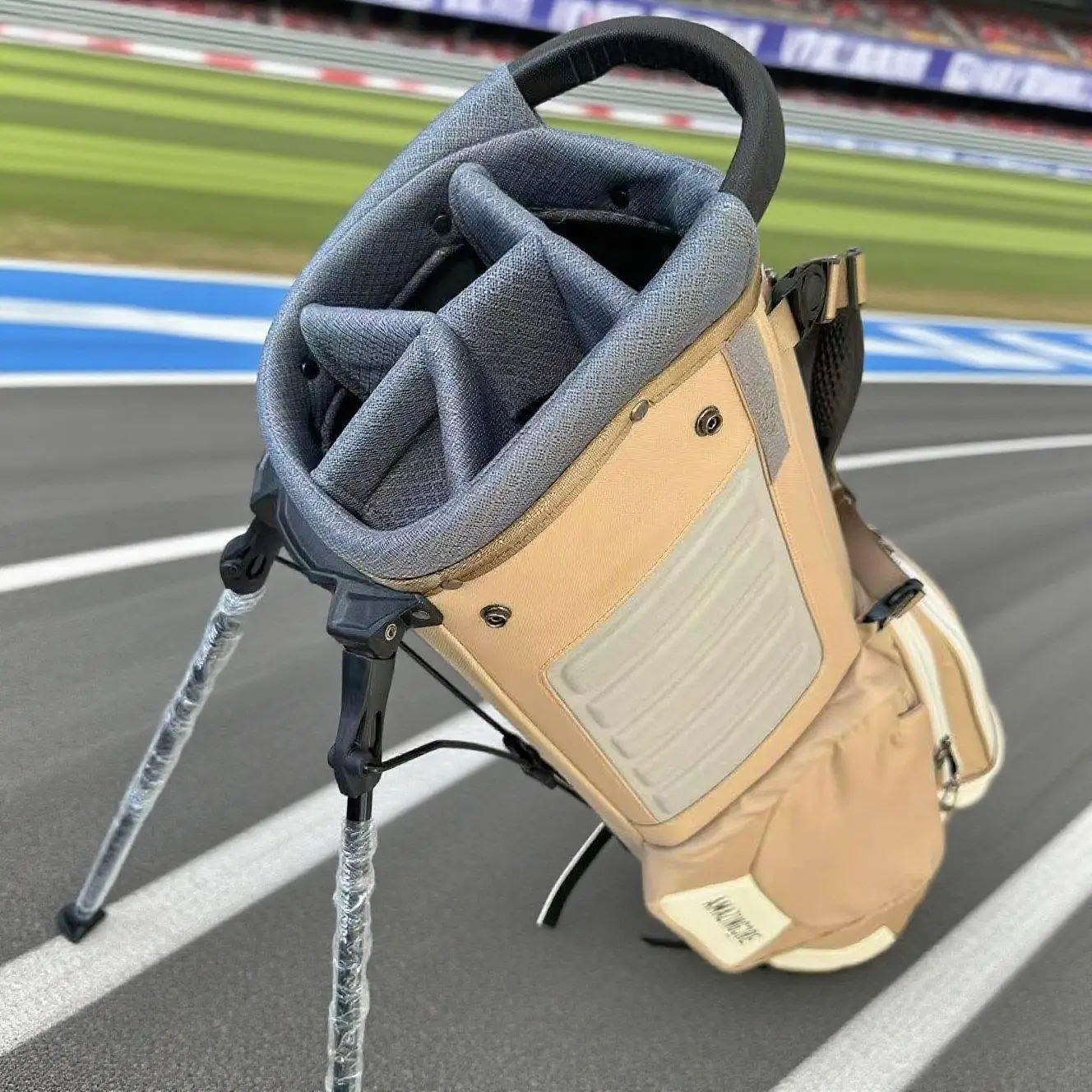 Tour-Ready Golf Stand Bag, Khaki/Black Colorway , Ultra-Light Build