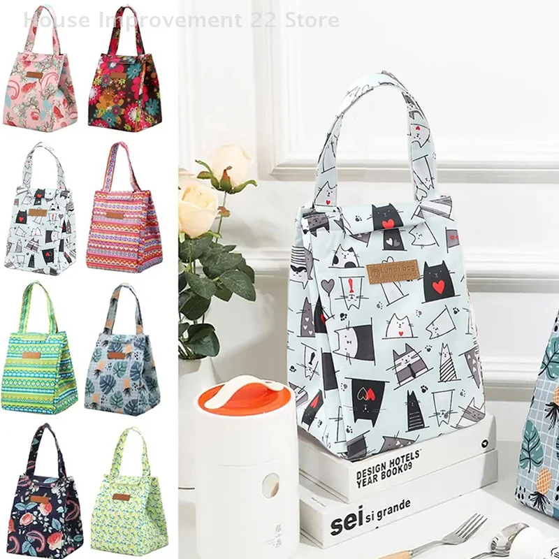 Borsa per il pranzo isolata in tessuto Oxford Borsa termica per bevande per alimenti da campeggio Borsa da viaggio per picnic Scatola per alimenti impermeabile per bambini adulti